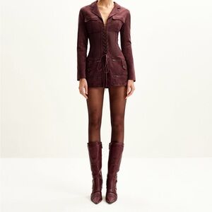 JW PEI Burgundy Mini Dress